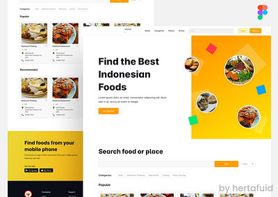 Restaurant/Food Finder Landing Page Concept food landing page restaurant landing page