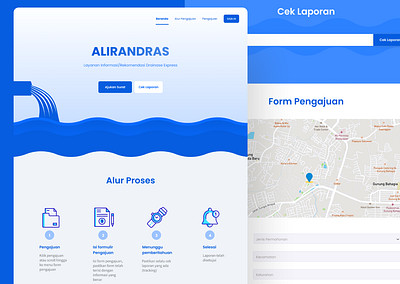 Drainase Express App Concept drainase water landing page