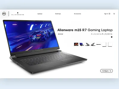 Alienware Website Re-design alienware dell figma graphic design landing page ui web design website website design