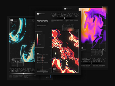 Posters - Vol.001/002/003 abstract branding color composition dark distorsion font futuristic geometry gradient graphic design grid illustration layout logo pattern poster print type wavy