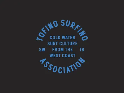 Tofino Surfing Association Stamp badge ocean pnw stamp surf tofino typography vector