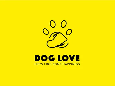 Dog Love Minimal Logo Design design graphic design illustrator logo pet logo