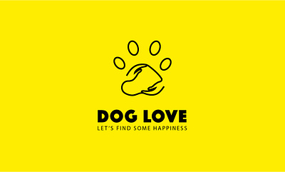 Dog Love Minimal Logo Design design graphic design illustrator logo pet logo