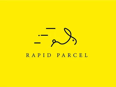 Rapid Parcel Minimal logo Design design graphic design illustrator logo
