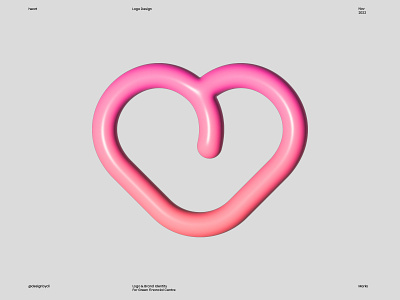 heart logo 3d logo brand identity branding colorful fun glossy graphicdesign heart identity logo logos love mark minimal vivid