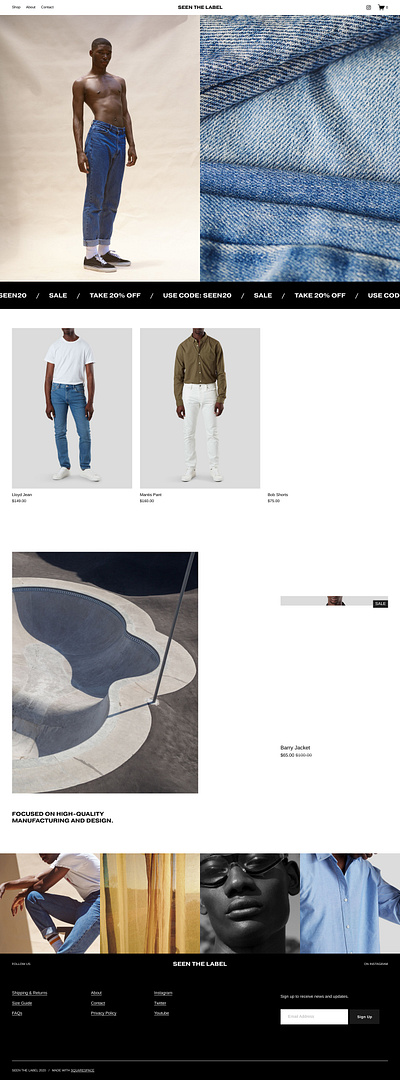 Seen - Website Template - Squarespace app art blog concept design graphic design motion graphics online store photography squarespace squarespace template template theme ui ui design ux ux design web design web development website