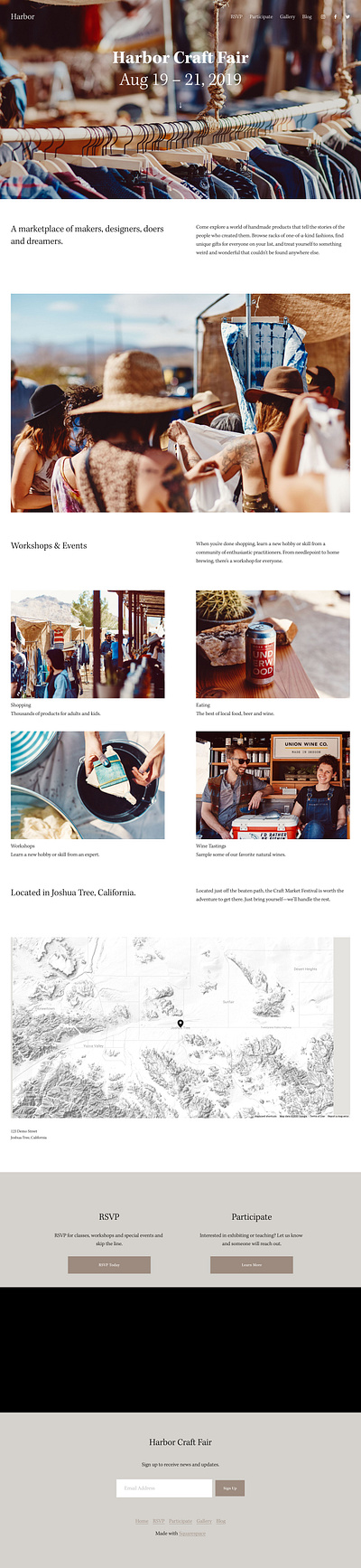 Harbor - Website Template - Squarespace art blog clean concept corporate design graphic design modern multipurpose online store photography squarespace template theme ui uiux ux web design web development website
