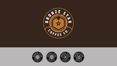 Bronze Star Coffee Co - Concept 2 branding bronze cafe coffee coffee company coffee lover coffee maker coffee roast design espresso icon las vegas logo logobrand roast veteran veteran owned
