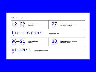 Idéa - Schedule Reveal animation black blue dates flat homepage interface intro motion design motion graphics reveal schedule simple ui ui design ux white