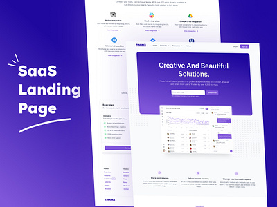 SaaS Landing Page branding design figma landing page landing page ui saas saas landing page trending ui web web design website websitedesign