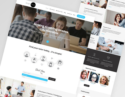 Tutor Online Learning Platform Website Landing Page education app education website graphic design home website homepage design illustration learning platform learning website logo branding mobile appdesign online learning online learning app online tutor app tutor online tutor website uiuxdesign web design webdesign website design website landing page