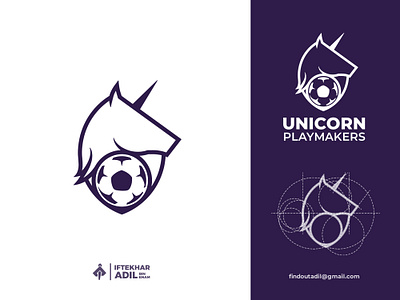 Unicorn Playmakers Football Team Concept brand brand identity branding design fanaan football football logo football team football team logo graphic design horse illustration logo logo design soccer soccer logo unicorn football unicorn logo unicorn playmakers vintage