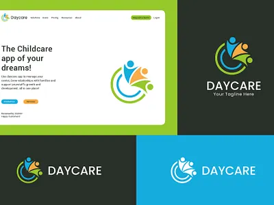 Kids | Child | Daycare | software | Nursery | logo Design agency associations branding c care child children clinic day education fundraiser healthy kids kindergarten letter logo logo design nursery protection school
