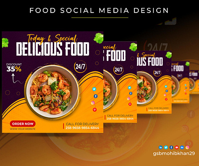 Food Social Media Design advert b branding business corporate creative design flyer food illustration logo socialmediadesign