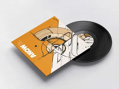 AKOW_VINYLO' branding cover logo music records vinyl