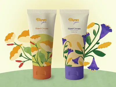 Hand Cream Packaging Design brand identity branding design font food illustration logo packaging design skincare