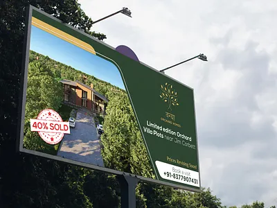 Hoarding mockup- Vanya Orchard Homes branding design graphic design illustration logo motion graphics painting typography vector