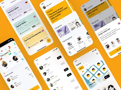 Language App | Ling app clubhouse gamification language learn learning mobile social sprache ui