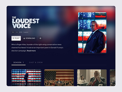 Show page on a tv app amazon prime amazonprime apple tv appletv disney disneyapp hulu netflic netflix netflixui tv tvapp tvui video videostreaming youtube youtubeui