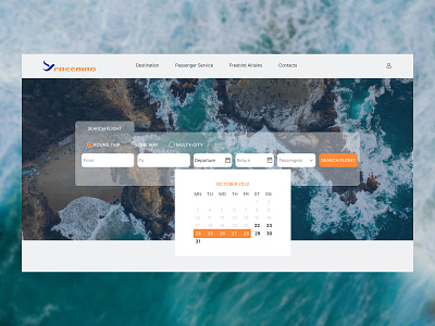 UX/UI design for the aircraft tickets booking design graphic design illustration typography ui ux