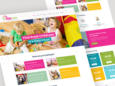 Babysitter Nanny Landing Page Website app design babysitter babysitter app babysitter website babysitting babysitting app branding design graphic design homepage illustration landing page mobile app nanny ui design ui ux ux design vector webdesign website