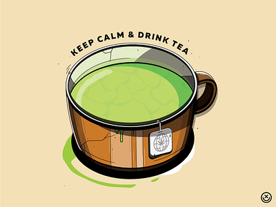High Tea creative drink happy impulse happyimpulse high illustration keep calm morning playful tea weed