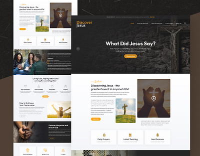 Church Religion Landing Page Website branding church church app church event church website church website design event app event website figma graphic design homepage landing page local church website mobile app religion website ui design ux design vector webdesign website