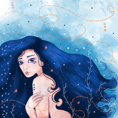 Sirena art book children design digital illustration