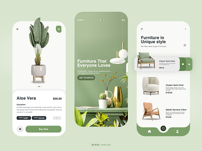 Furniture store UI furniture online shopping mobile app shop ui