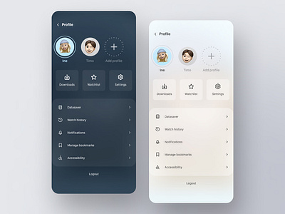 Profile page - video app disney manage profile mobile mobile profile mobile settings netflix profile profile app profile page profile page app profile page ui profile settings profile ui settings settings page settings page ui settings ui video app video settings