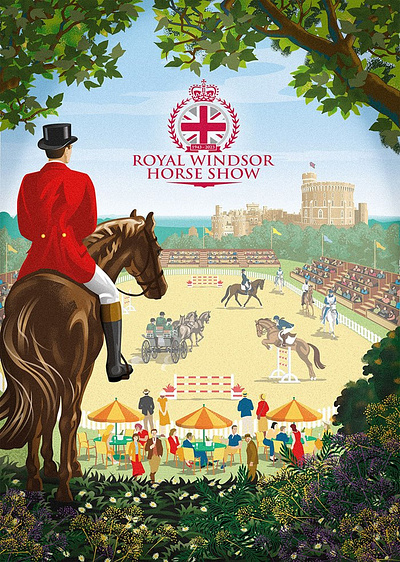 A Windsor Event X Colin Elgie event graphic horses posters royalty scene sport