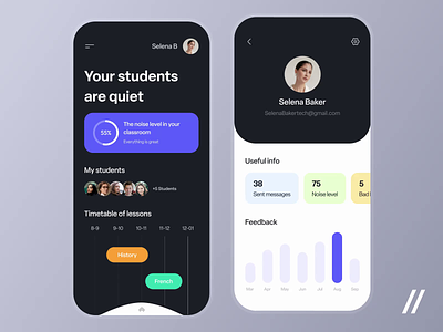 Mobile IOS App for Teachers android animation app app design app ui chart community design education elearning interaction interface ios mobie app mobile schedule teach ui ux video