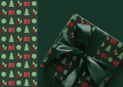 Christmas Wrapping Paper christmas grain graphic design illustration