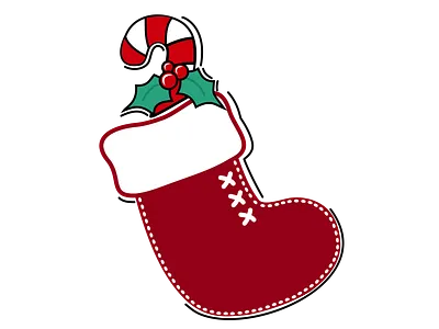 CHRISTMAS SOCKS - CUTE COLORFUL TRENDY ILLUSTRATION christmas christmas socks christmas sticks christmas stockings colorful cute funny green holiday illustration merry christmas red simple snow socks stick stickers trendy winter xmas