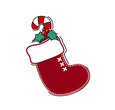 CHRISTMAS SOCKS - CUTE COLORFUL TRENDY ILLUSTRATION christmas christmas socks christmas sticks christmas stockings colorful cute funny green holiday illustration merry christmas red simple snow socks stick stickers trendy winter xmas