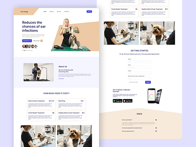 Dog Grooming design graphic design ui ux webdesign