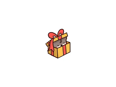 🎁 for you chrismas comic flat illustration otter present supercatt xmas