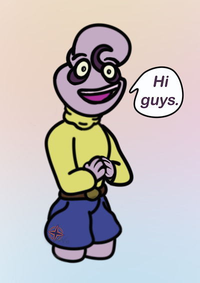 Frank says hello art character clouds digitalart frank graphic design insomnia