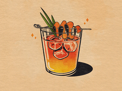 Cheers cocktails drinks illustration illustrator mixology paper the creative pain tiki vector vintage