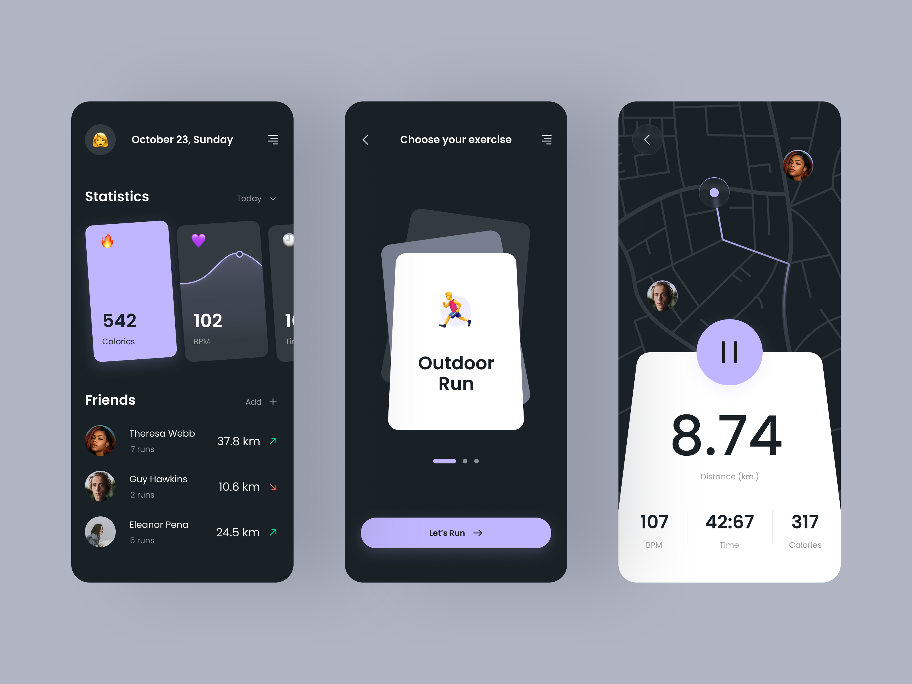 Just Run - Mobile Application Design For Runners By Outcrowd On Dribbble