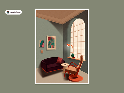 Interior Illustration design home illustration ilustrator interior office vector