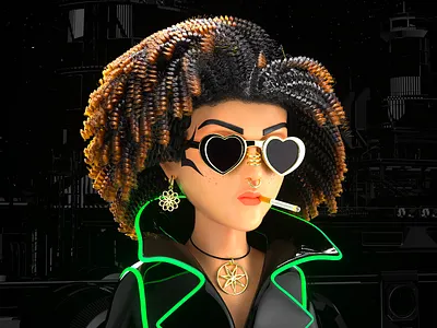 Mars Princess H002 3d art 3d character 3d modeling character design character modeling digital art digital sculpting generative art mars nft art space