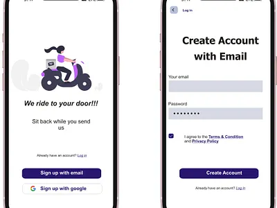 Mobile app sign up page branding dailyui graphic design illustration ui vector