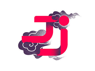 JAPAN 36 days 36 days of type 36daysoftype challenge clouds eastern graphic design illustrated type illustration japan japanese letter lettering noise texture textured traditional type typography