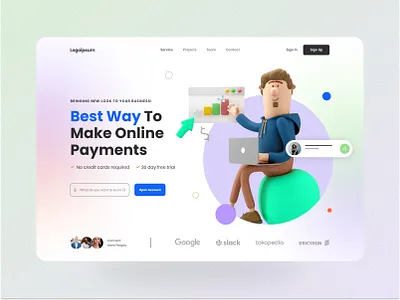 Payment Gateway Landing Page banking design landing page money online payment payment gateway ui ux website header