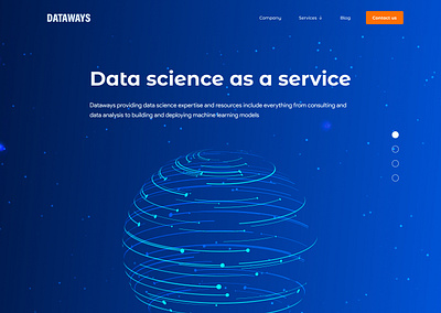 DATAWAYS interactive website design big data creative layout data analytics data services data visualization database website information architecture interaction interactive ui landing page landing ui modern design nav bar prototype responsive design uiux design user interface web design web page design website design