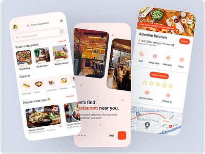 Restaurant Finding Mobile App best food cooking finding food food delivery fooo app landing page mobile app product design restaurant finding restaurent trendy food uiux