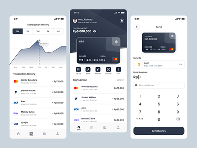 Cashku - Finance Mobile App app design finance mobile mobileapp typography ui ux wallet