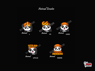 Animal Twitch Emotes cartoon design emoji emote emotes illustration twitch twitchemote twitchemotes