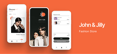 Fashion Store App Design apparel brand identity branding clothes cool creative design fashion graphic design logo minimal modern orange store trendy ui ux visual visual identity